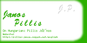 janos pillis business card